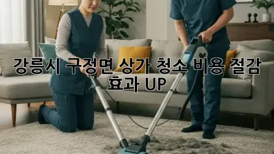 강릉시 구정면 상가 청소, 비용 절감 효과 UP!
