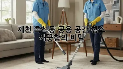 제천 흑석동 공용 공간 청소: 깨끗함의 비밀