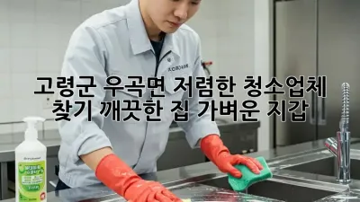 고령군 우곡면 저렴한 청소업체 찾기: 깨끗한 집, 가벼운 지갑!